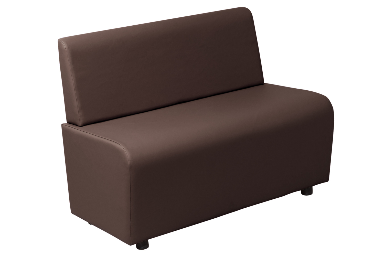 Изображение товара Компактный прямой диван Лачи 100x77x55 см искусственная кожа коричневый