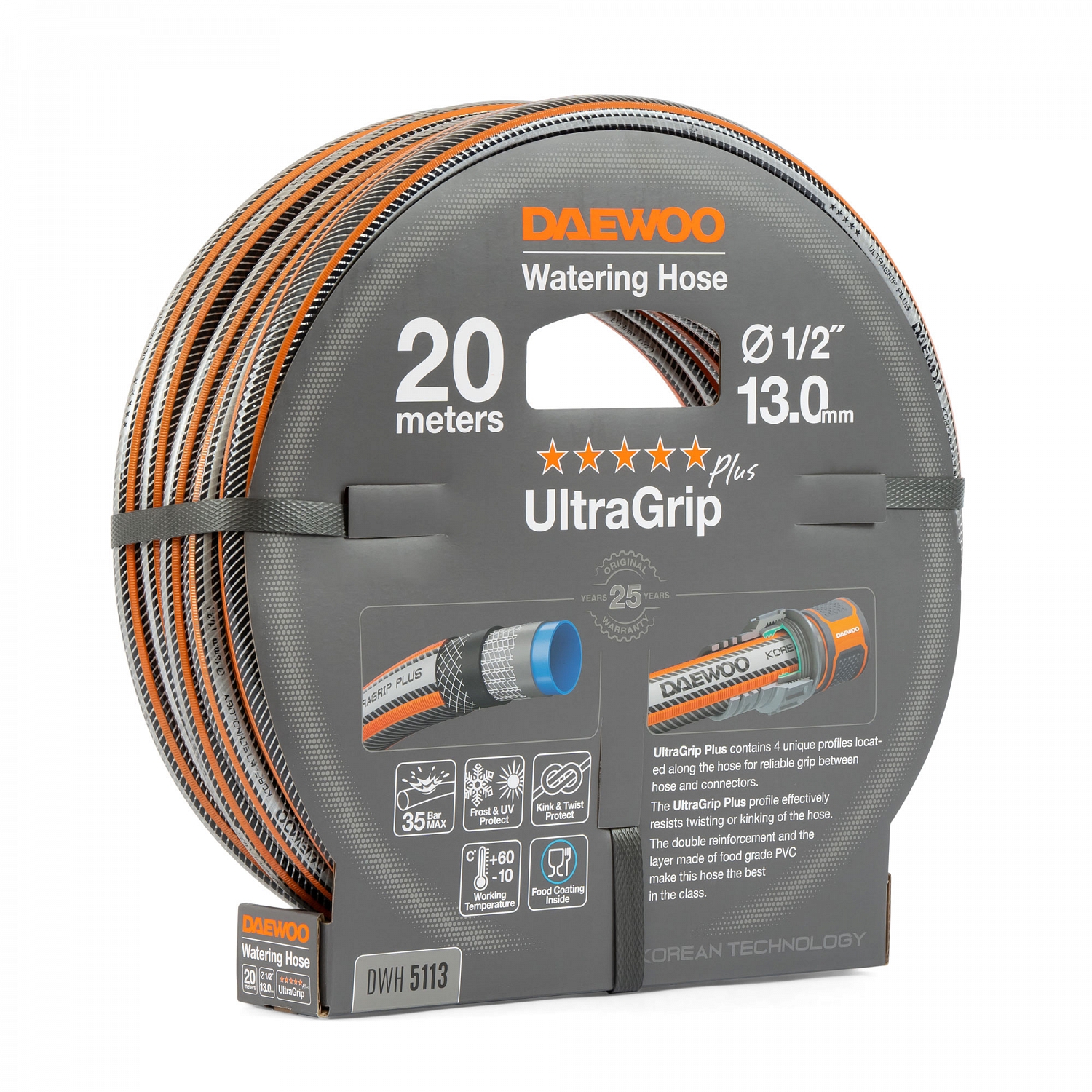 Изображение товара Шланг для полива Daewoo Dwh 5113 d 13 мм 20 м ПВХ