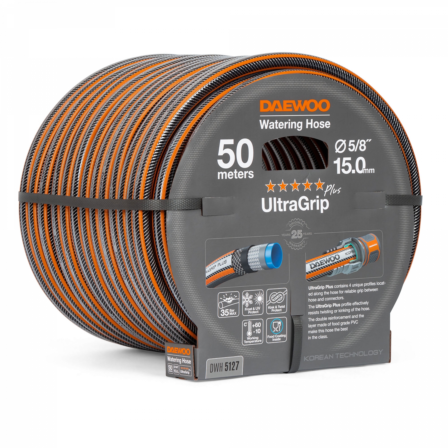 Изображение товара Шланг для полива Daewoo Dwh 5127 d 15 мм 50 м ПВХ