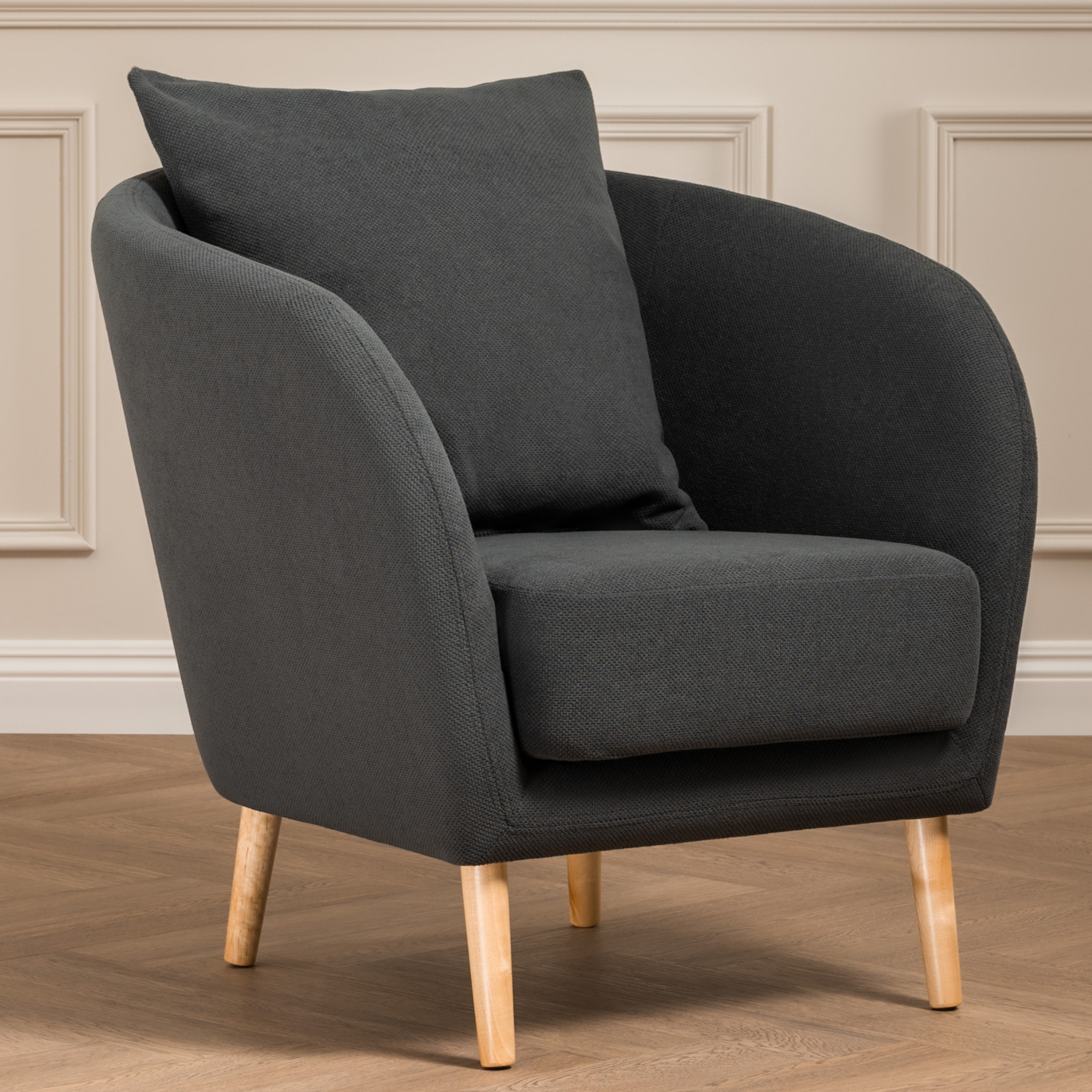 Изображение товара Кресло Кенни от EGREGOR 77x78x81 см темно-серое мягкое комфортное