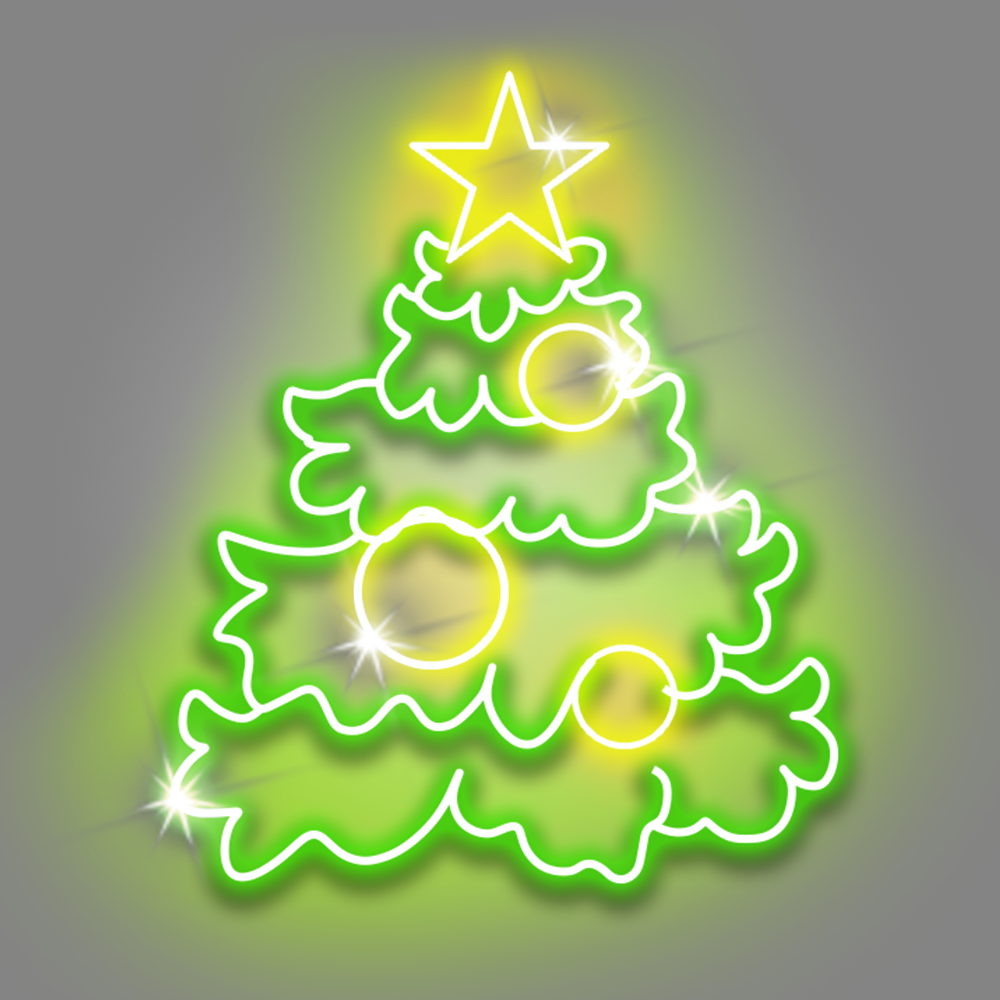 Изображение товара Электрическая светящаяся фигура Эйджи 232522 Новогодняя фотозона Елка плоская 2.5 м разноцветный