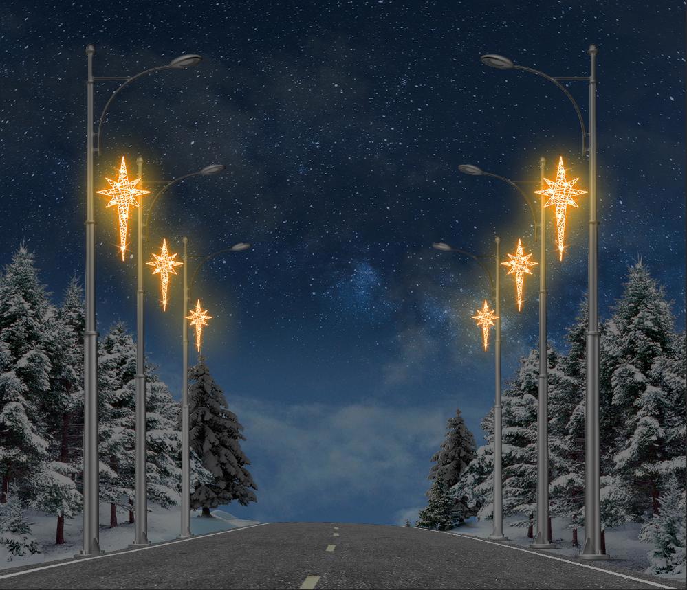 Изображение товара Электрическая светящаяся фигура Эйджи 666525 Звезда восьмиконечная 1.2 м теплый белый