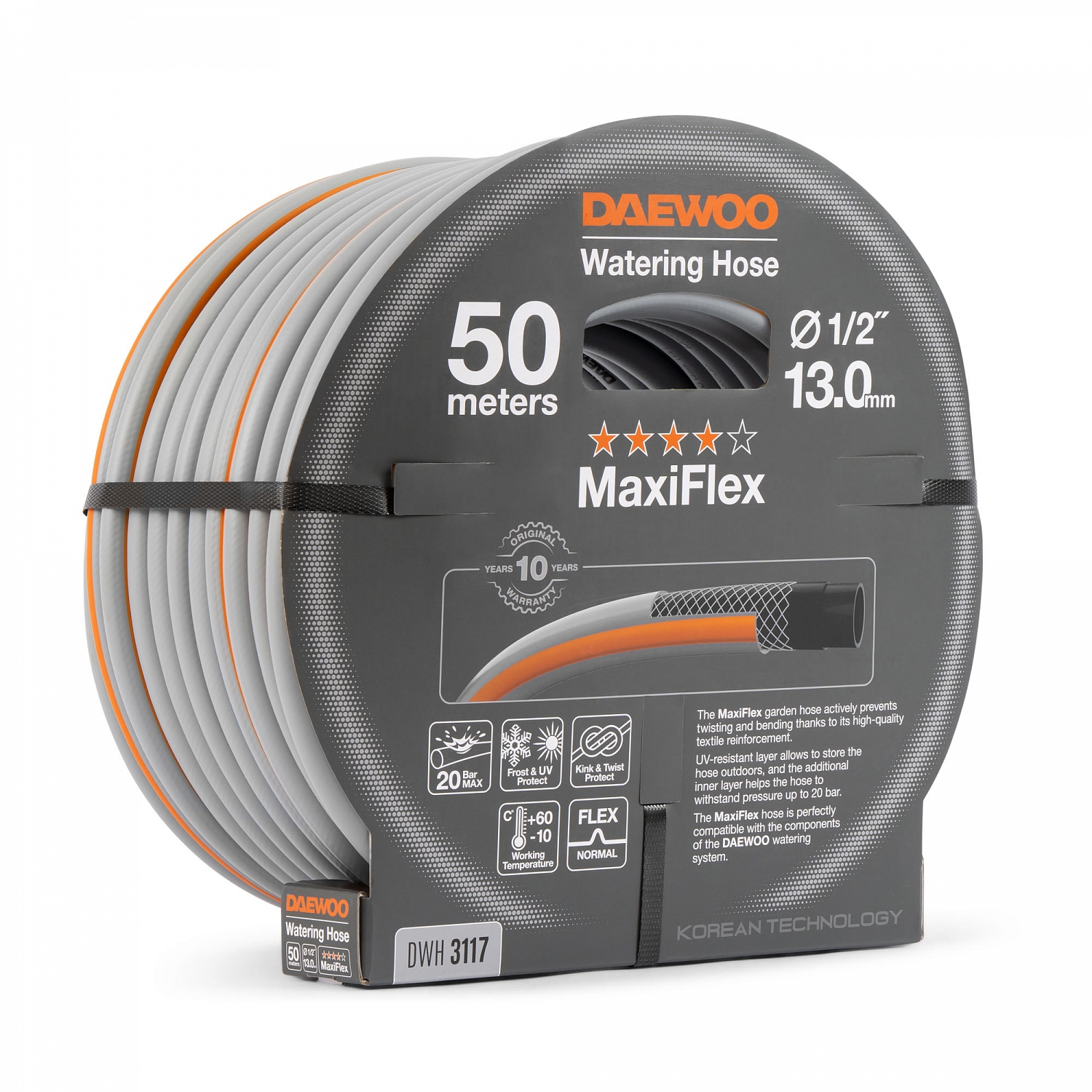 Изображение товара Шланг для полива Daewoo Dwh 3117 d 13 мм 50 м ПВХ