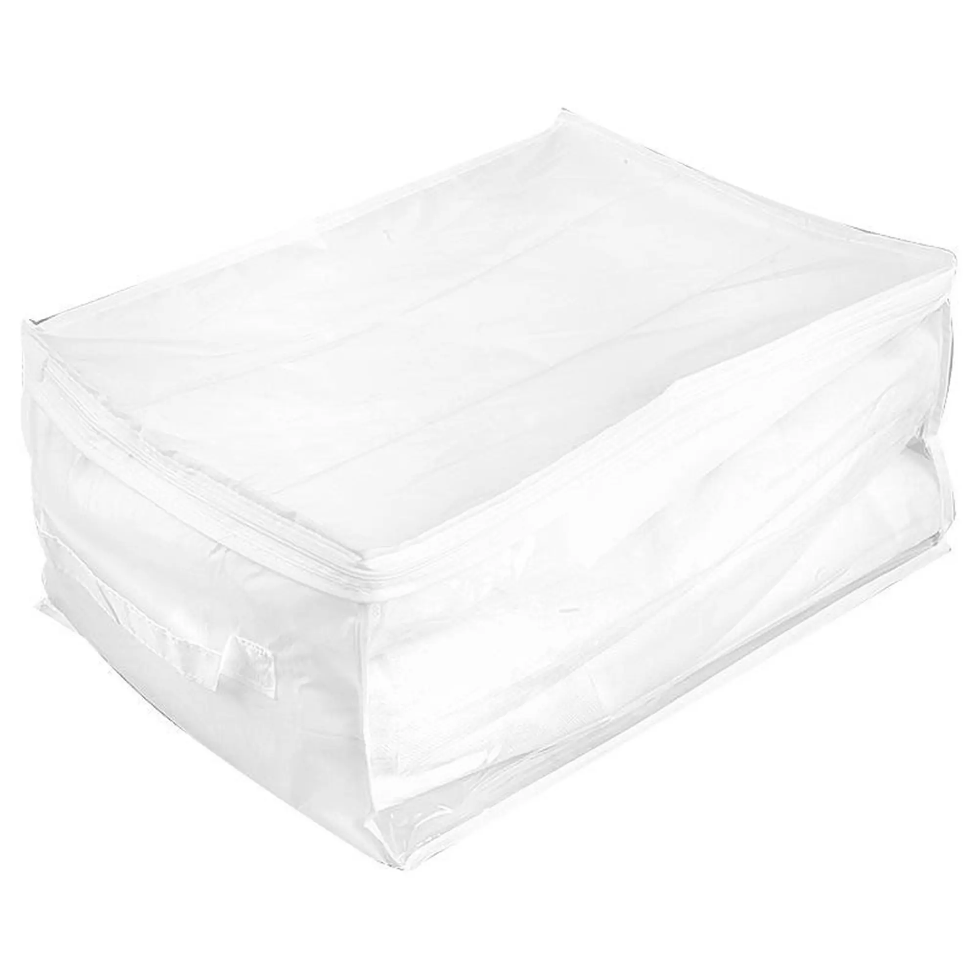 Кофр для хранения с крышкой 40x20x30 см нетканый материал цвет белый - 1