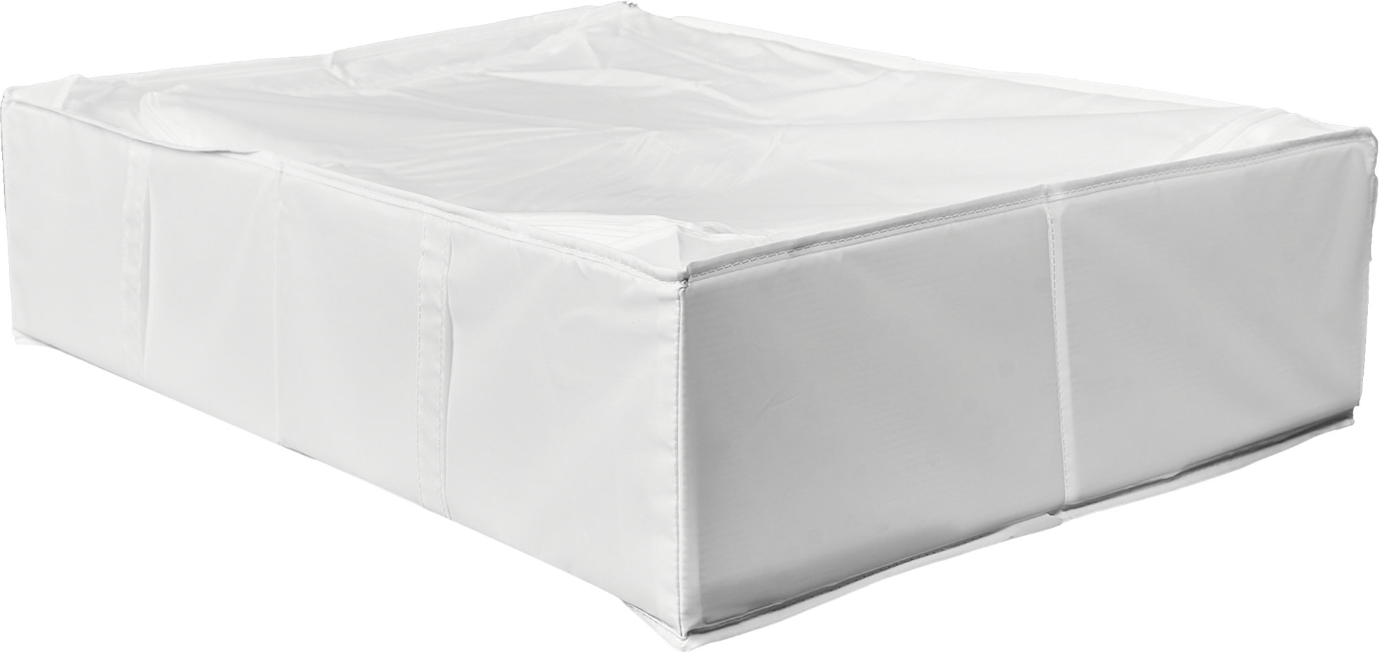 Короб для хранения с крышкой 72x18x52 см полиэстер цвет белый - 1