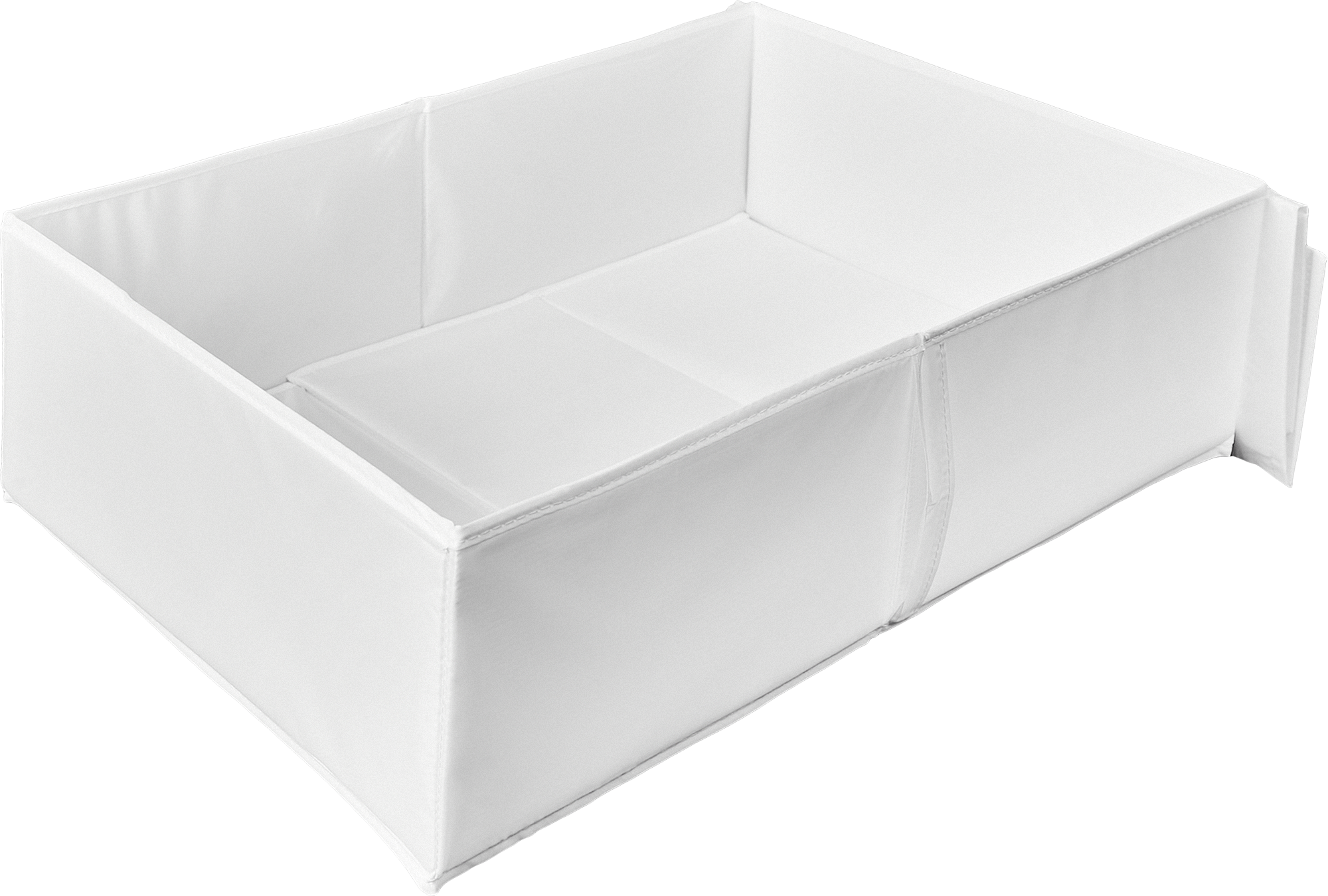 Короб для хранения с крышкой 55x18x39 см полиэстер цвет белый - 7