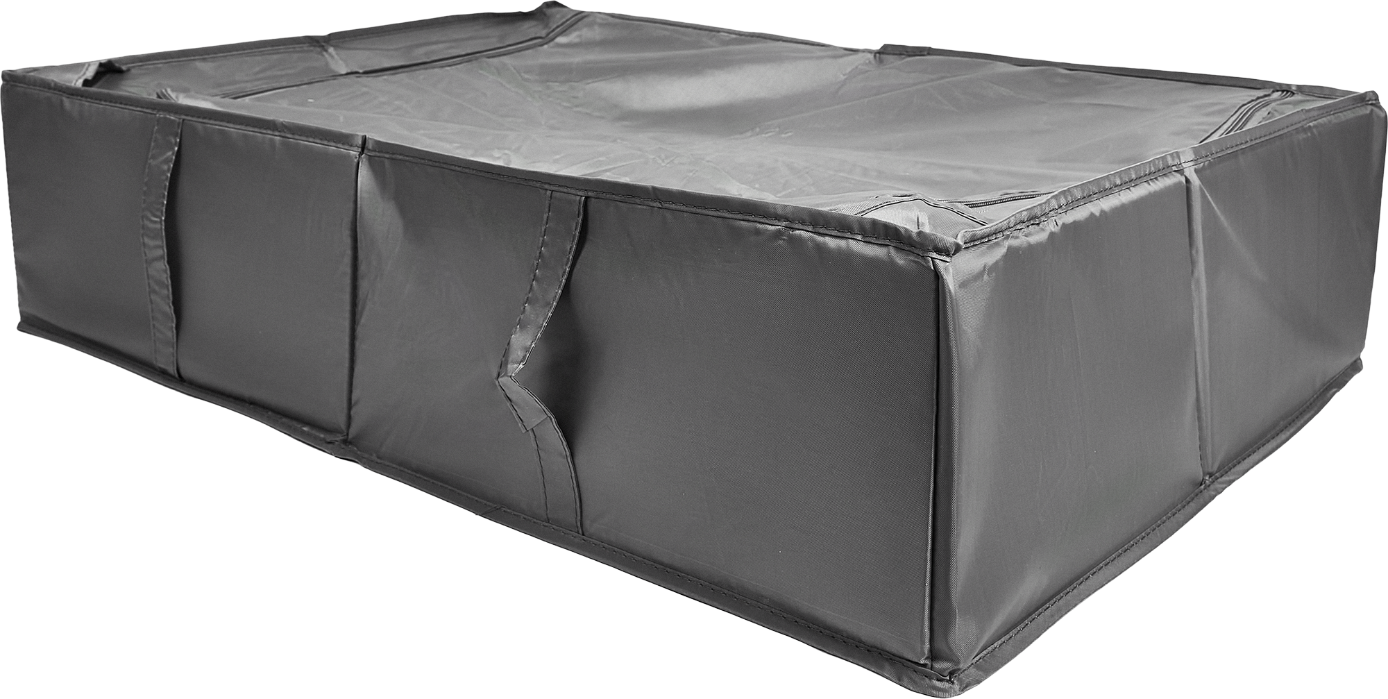 Короб для хранения с крышкой 72x18x52 см полиэстер цвет серый - 1