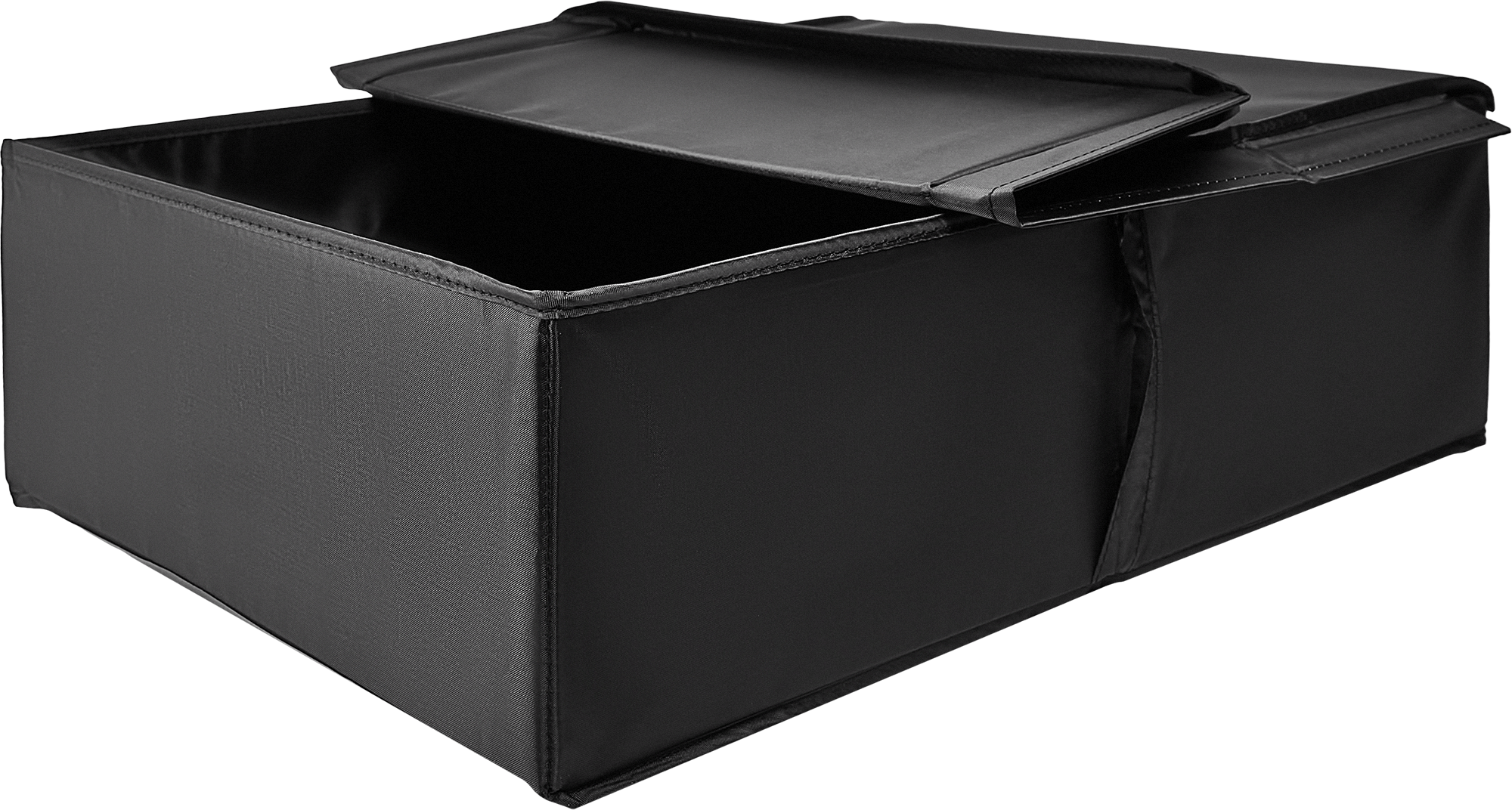 Короб для хранения с крышкой 55x18x39 см полиэстер цвет черный - 9