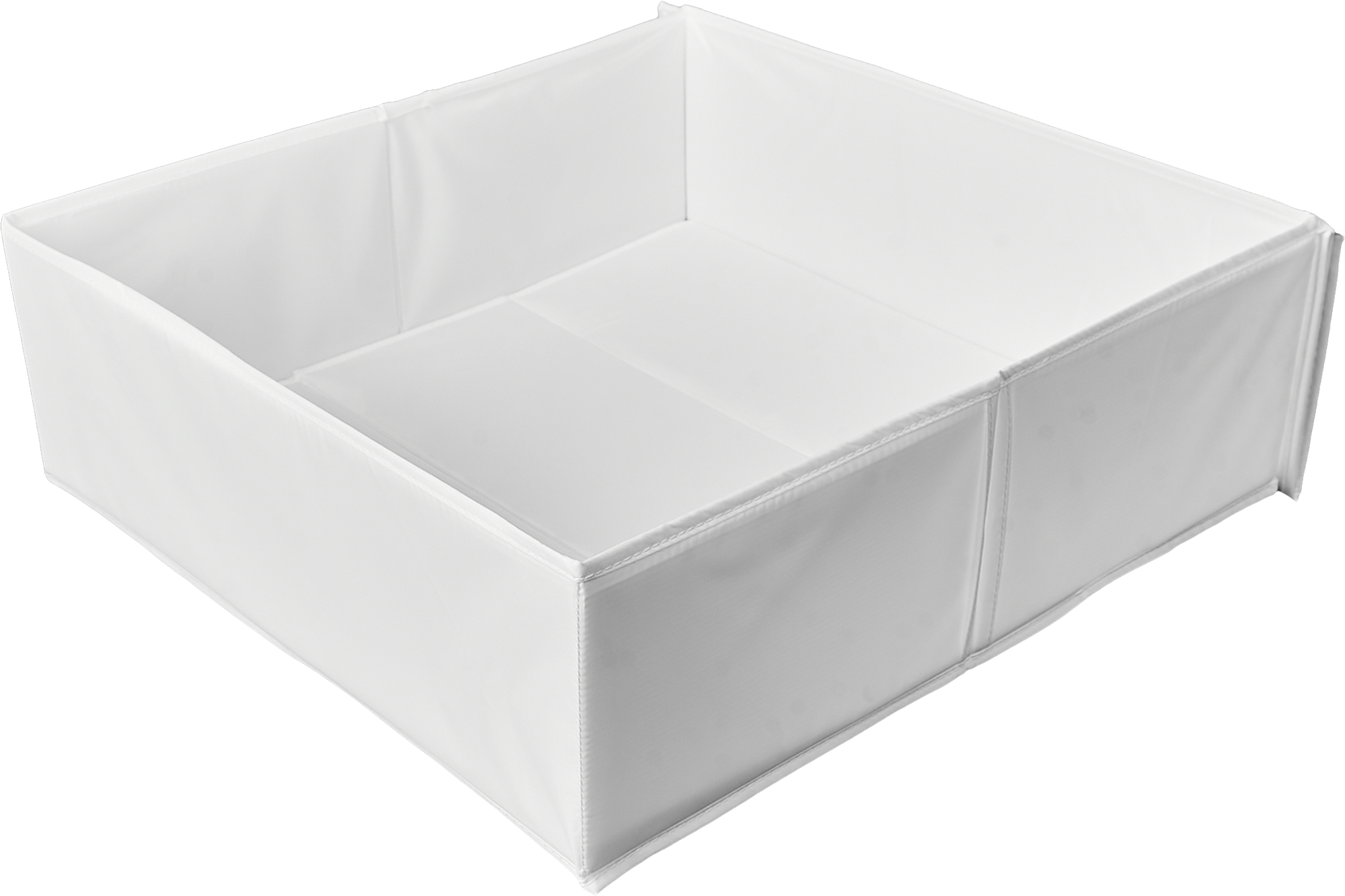 Короб для хранения с крышкой 55x18x52 полиэстер цвет белый - 3
