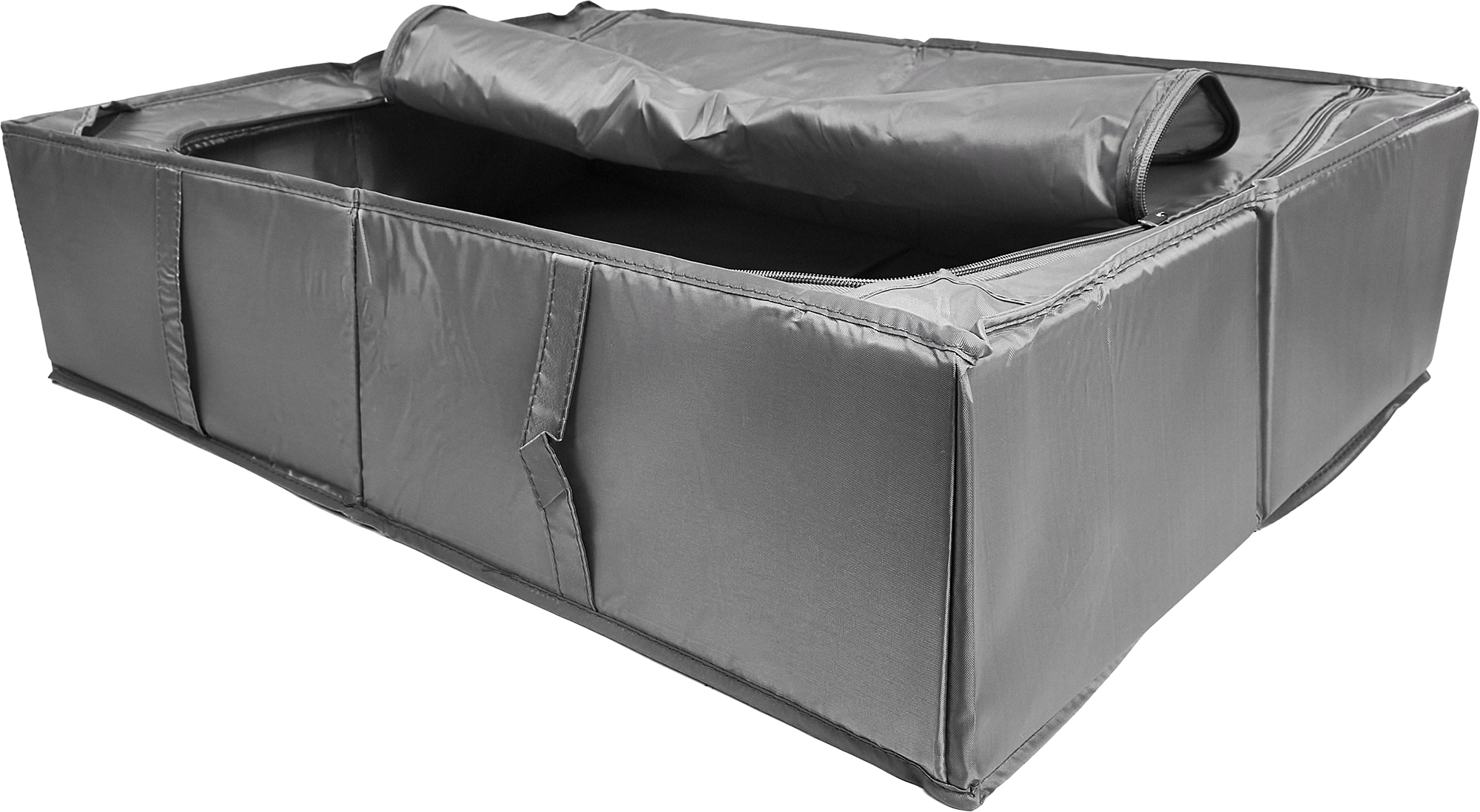 Короб для хранения с крышкой 72x18x52 см полиэстер цвет серый - 2