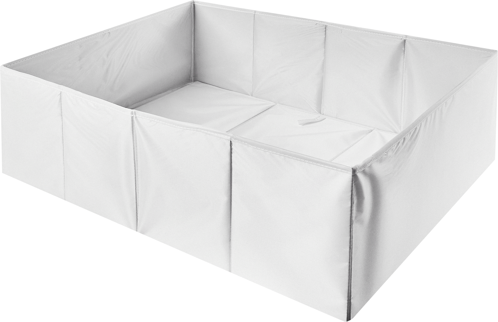 Короб для хранения с крышкой 55x18x39 см полиэстер цвет белый - 3