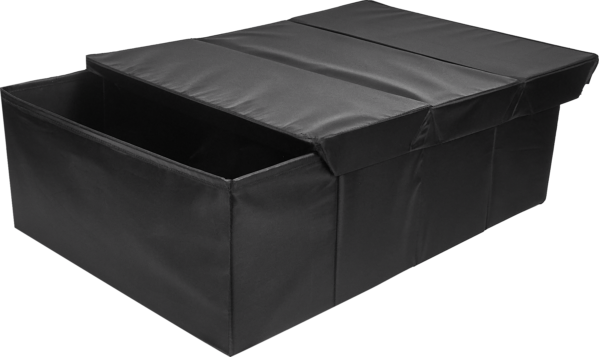 Короб для хранения с крышкой 55x18x39 см полиэстер цвет черный - 2