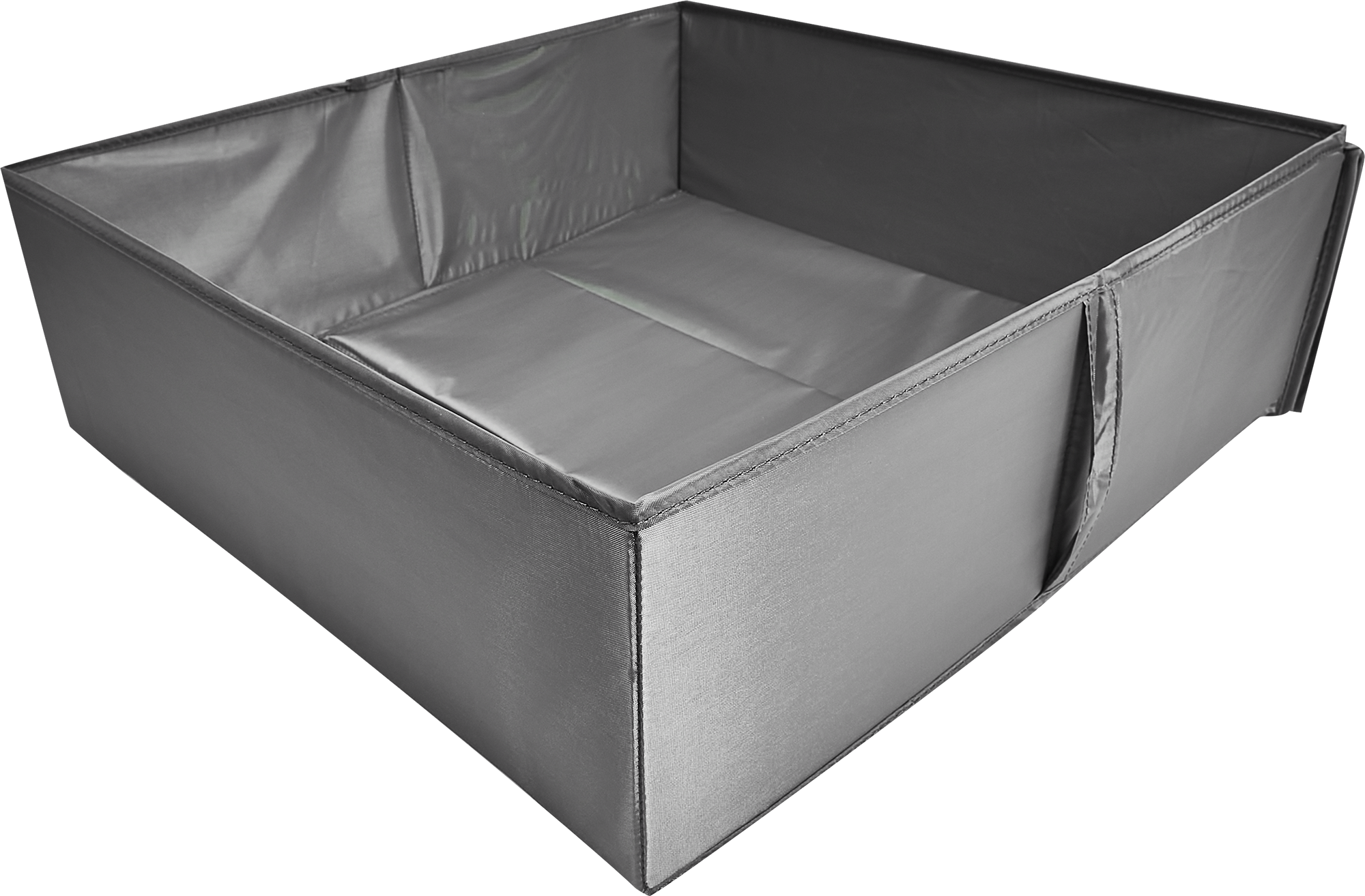 Короб для хранения с крышкой 55x18x52 полиэстер цвет серый - 4
