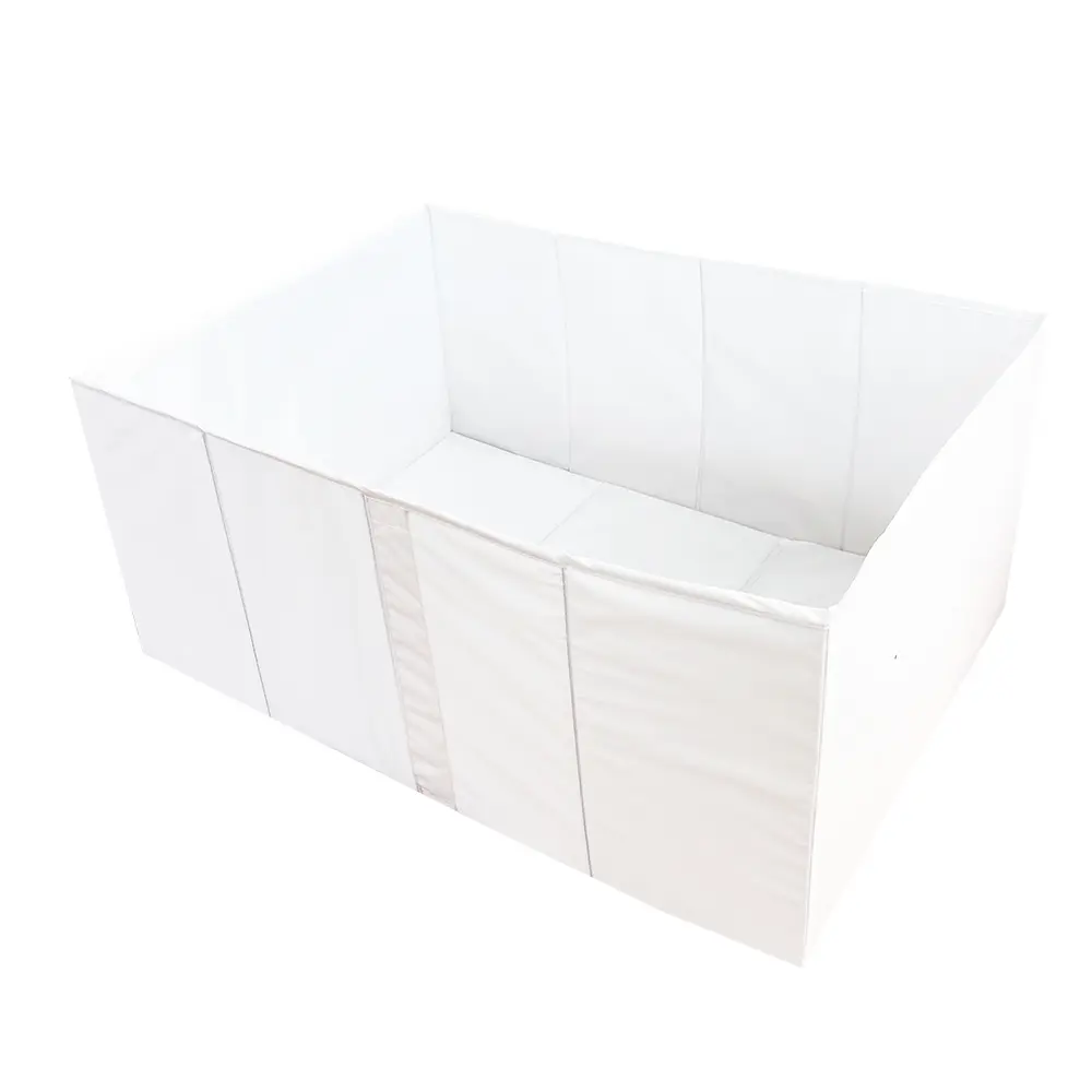 Короб для хранения без крышки 55x25x39 см полиэстер цвет белый - 9