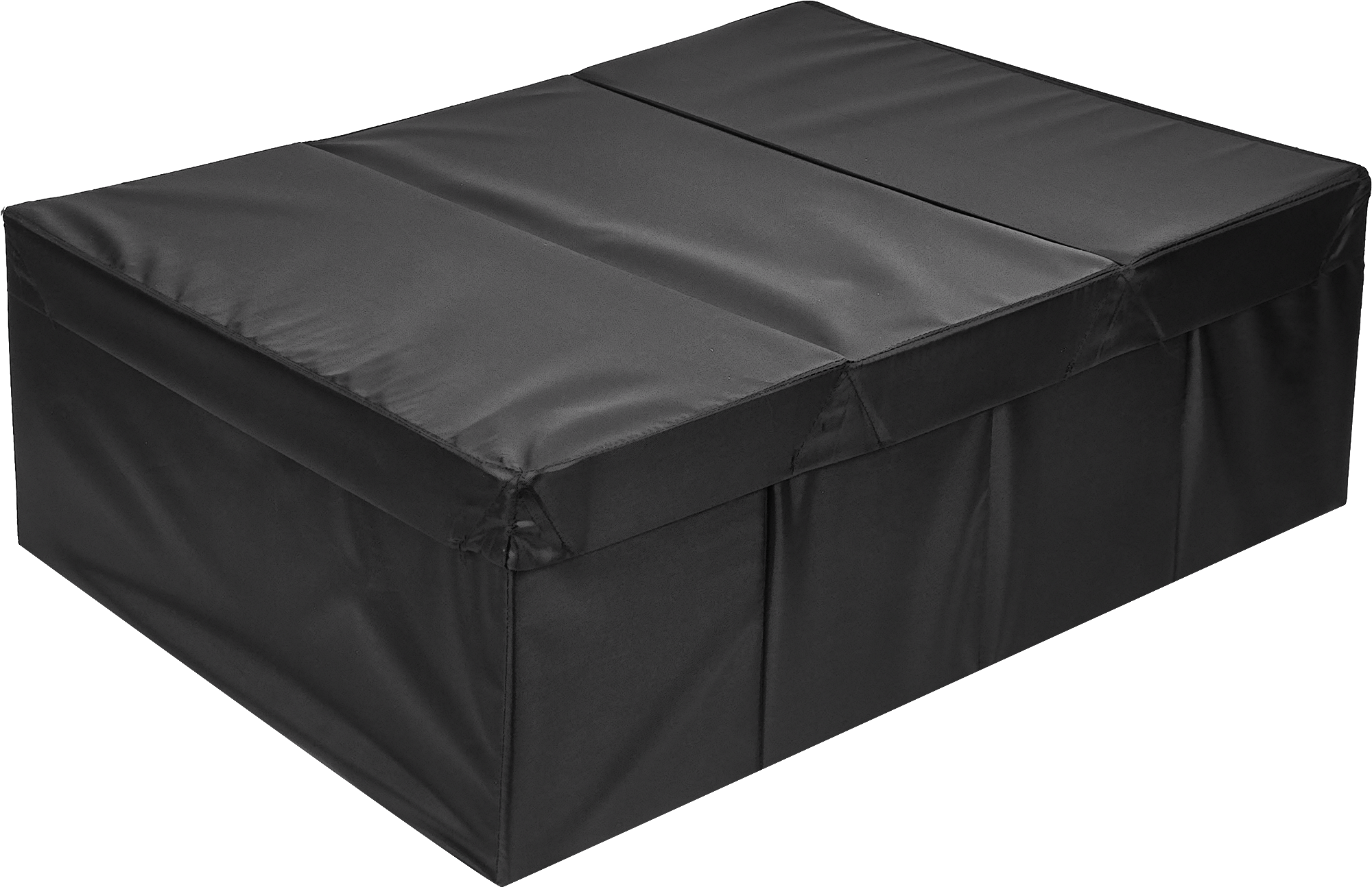 Короб для хранения с крышкой 55x18x39 см полиэстер цвет черный - 1