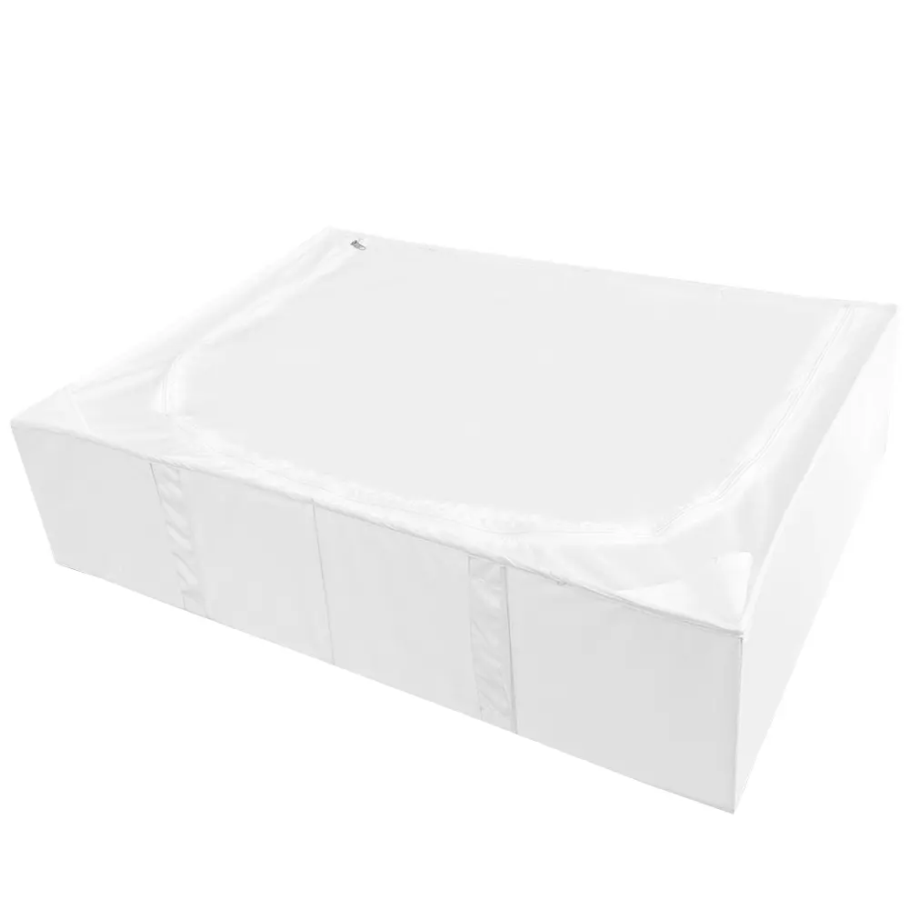 Короб для хранения с крышкой 72x18x52 см полиэстер цвет белый - 6