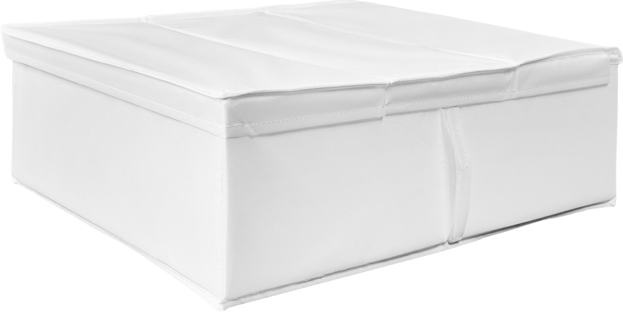 Короб для хранения с крышкой 55x18x39 см полиэстер цвет белый - 6