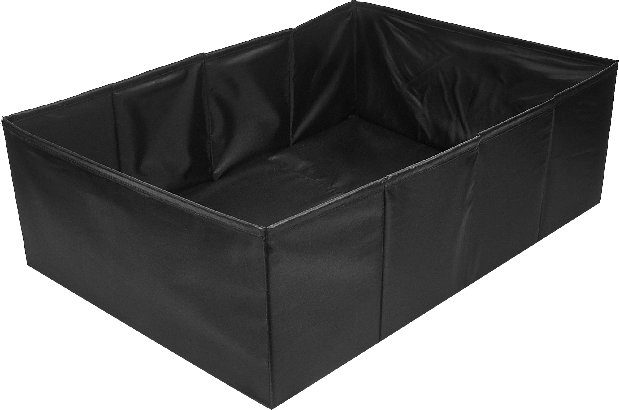 Короб для хранения с крышкой 55x18x39 см полиэстер цвет черный - 5