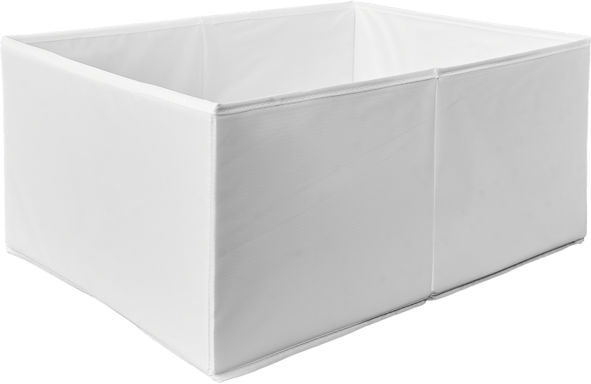 Короб для хранения без крышки 55x25x39 см полиэстер цвет белый - 2