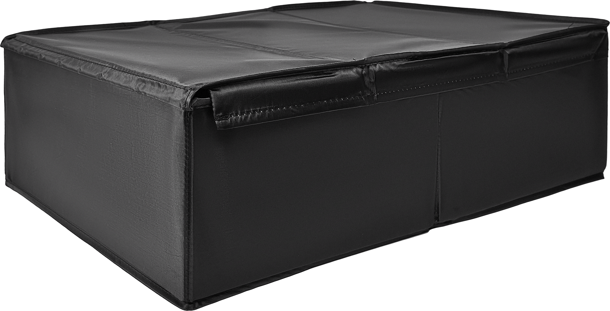 Короб для хранения с крышкой 55x18x39 см полиэстер цвет черный - 8