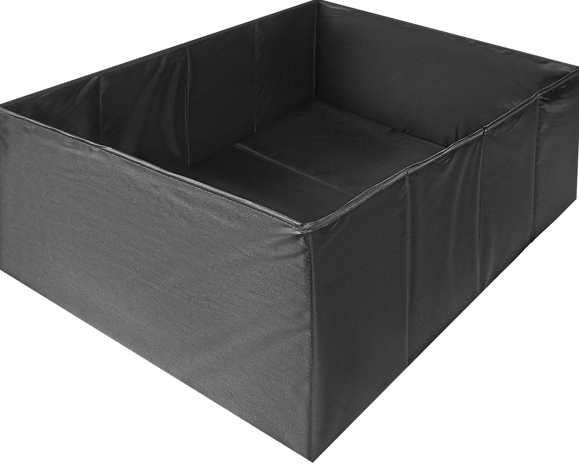 Короб для хранения без крышки 55x25x39 полиэстер цвет черный - 1