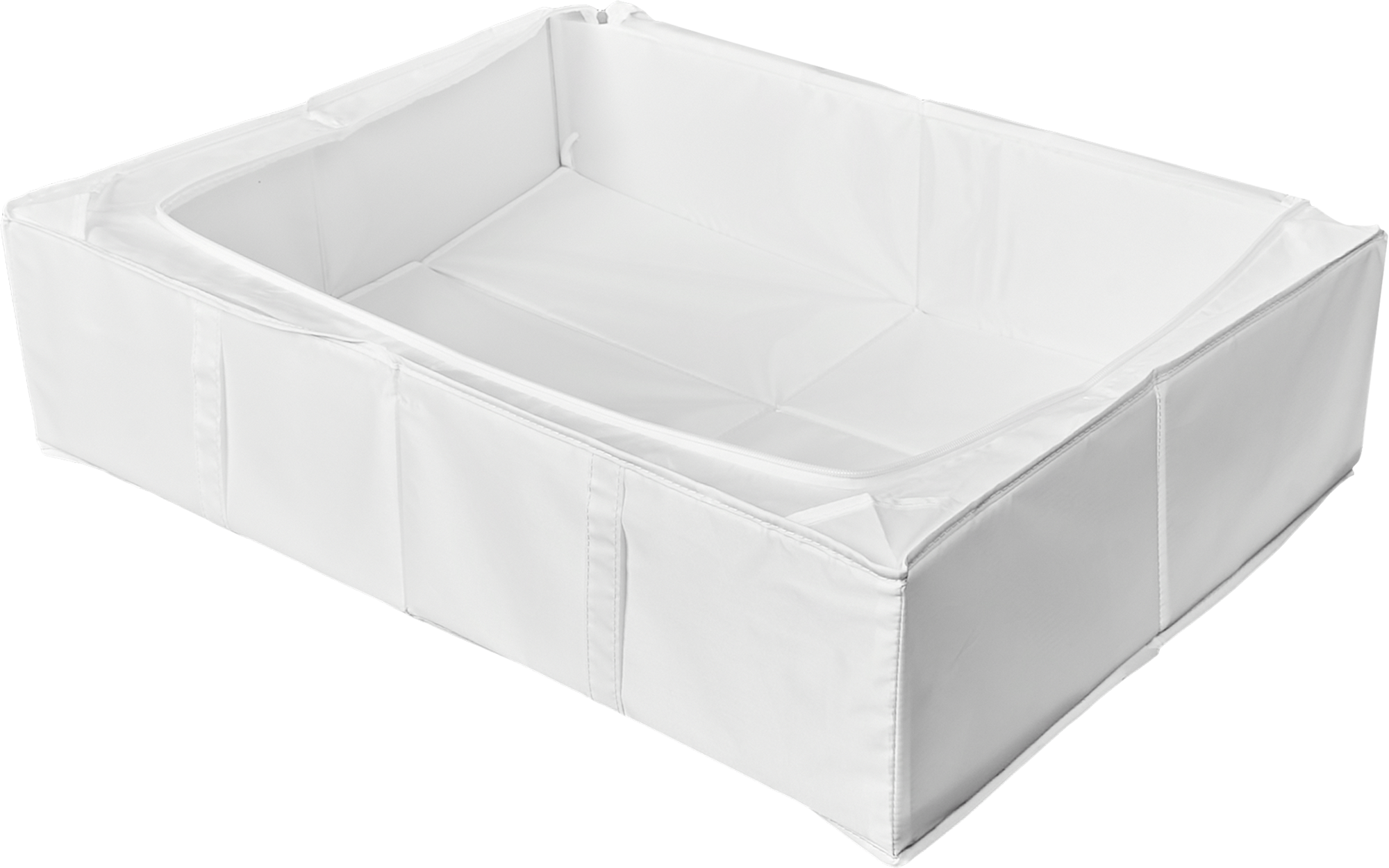 Короб для хранения с крышкой 72x18x52 см полиэстер цвет белый - 2