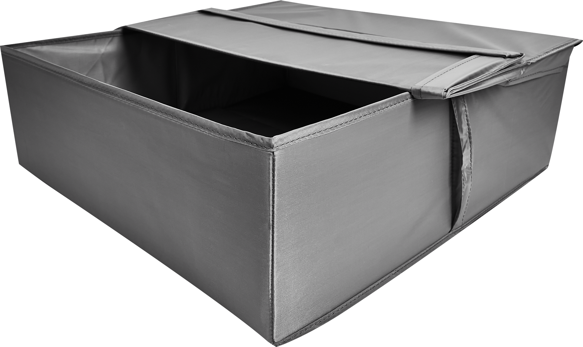 Короб для хранения с крышкой 55x18x52 полиэстер цвет серый - 3