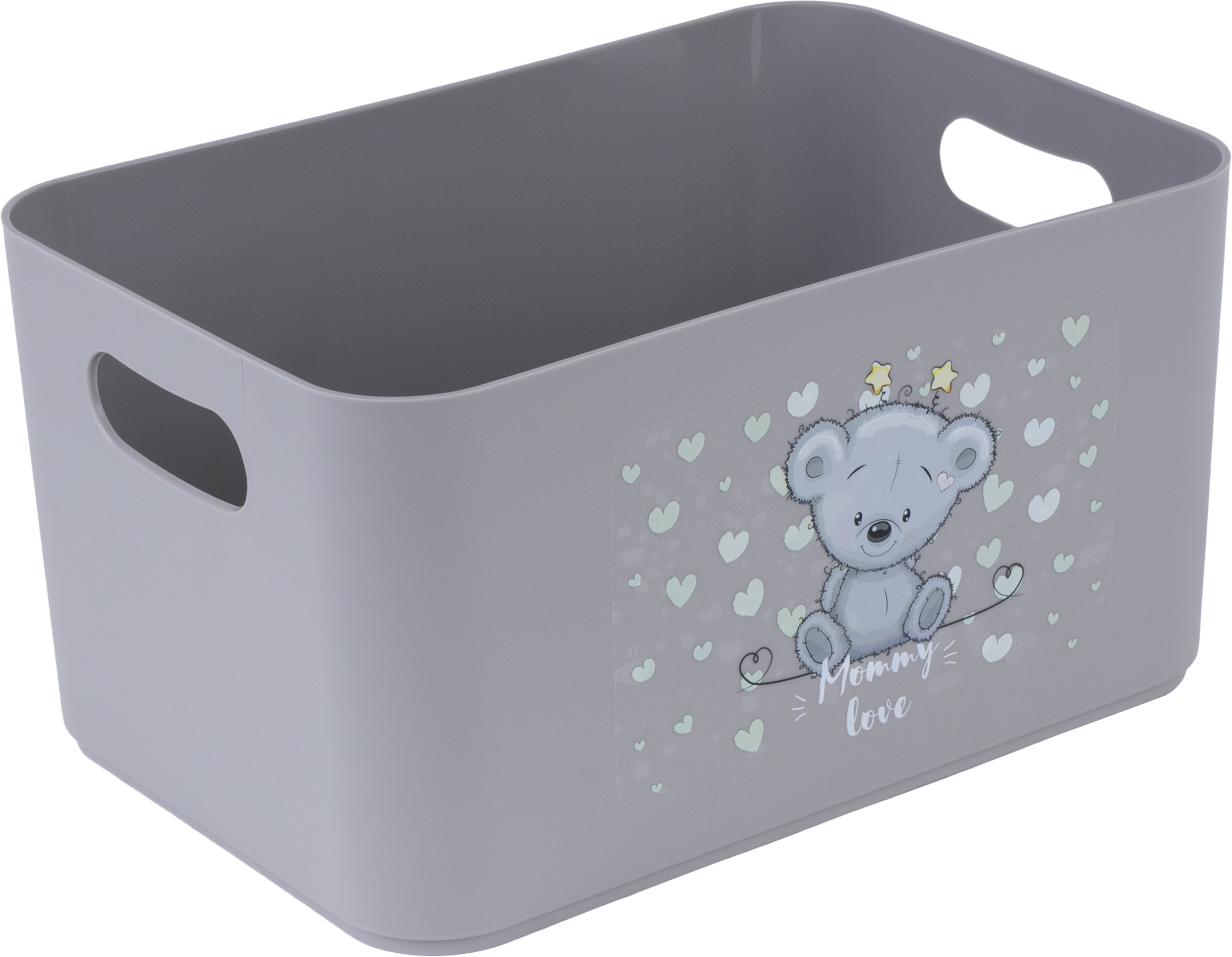 Корзина Berossi Mommy Love 15.79x12.12x22.74 см пластик серый - 2
