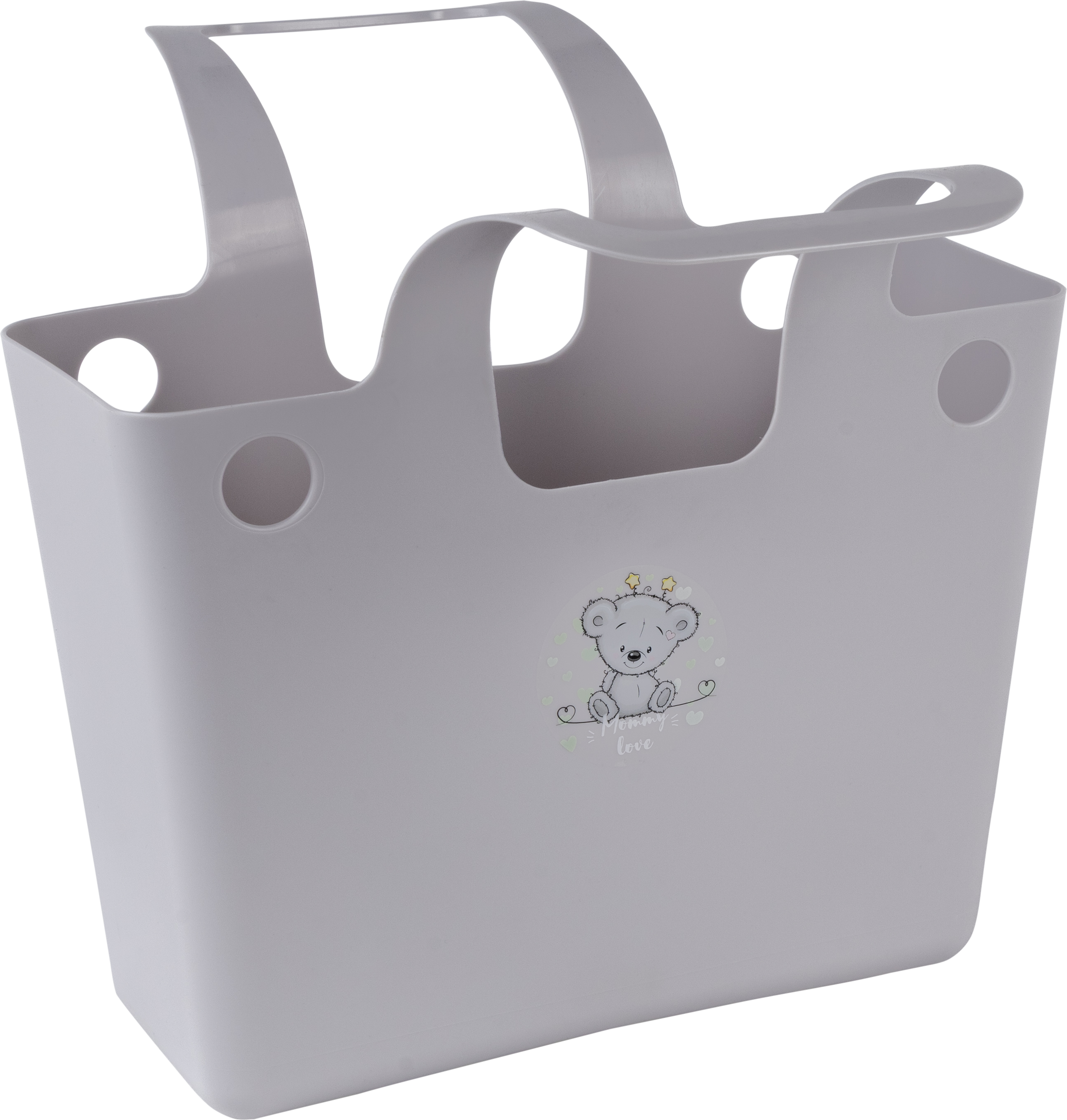 Корзина Berossi Mommy Love 11.06x34.36x28.0 см пластик дымчато-серый - 3
