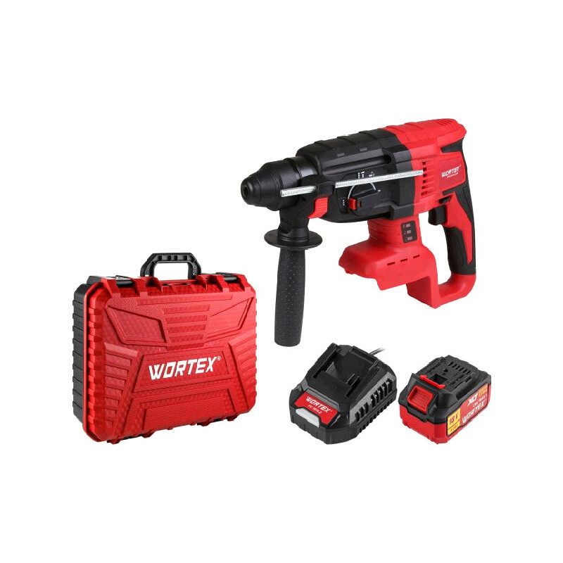 Изображение товара Перфоратор аккумуляторный WORTEX CRH 1824-2 XLT 2.6 Дж, 18 В