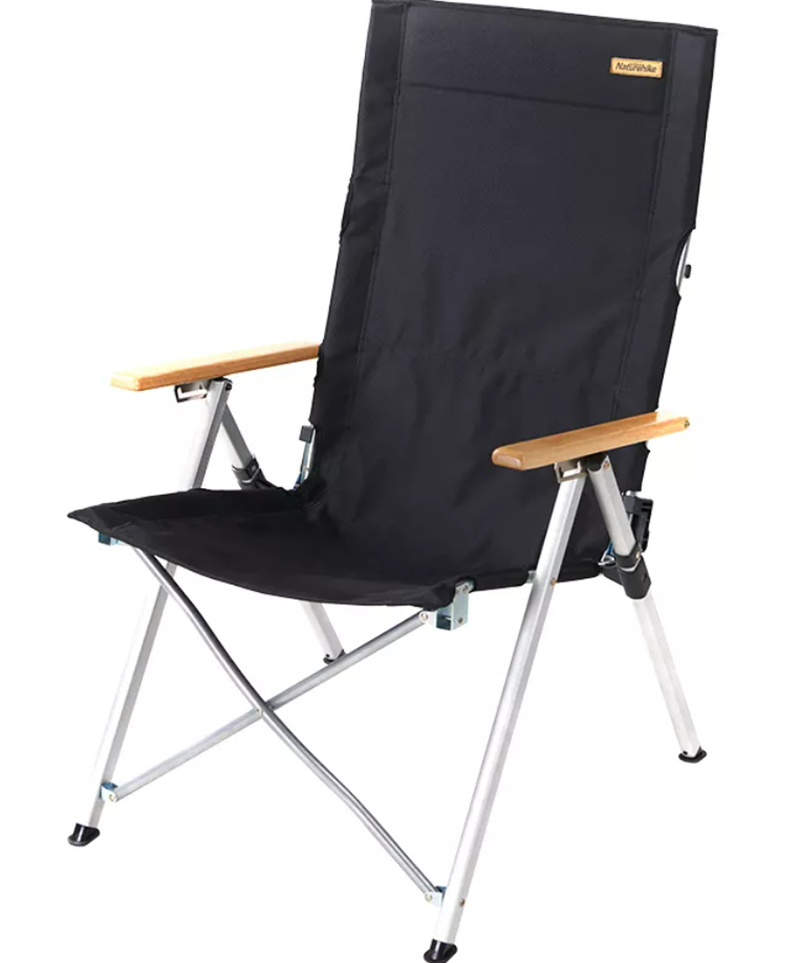 Изображение товара Кресло Naturehike туристическое складное регулируемое черное до 140 кг арт NH17T003-Y-BL