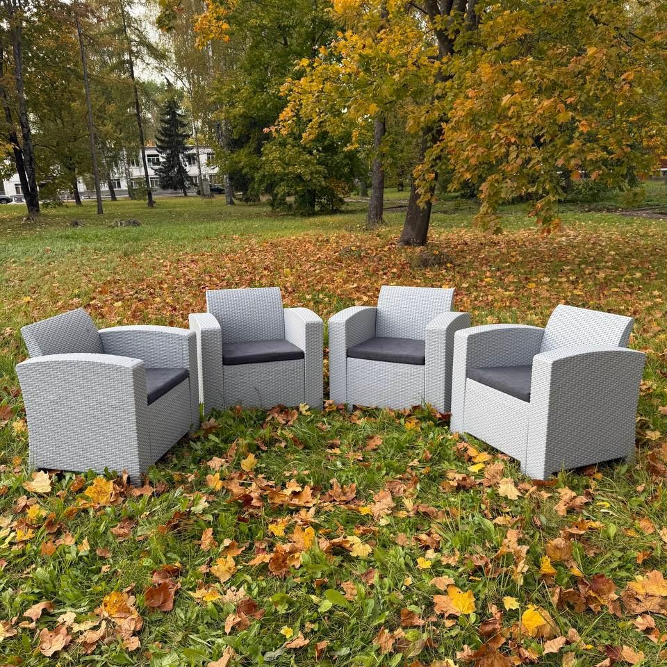 Изображение товара Комплект кресел Royal Family LANA LUX - 4 шт светло-серые