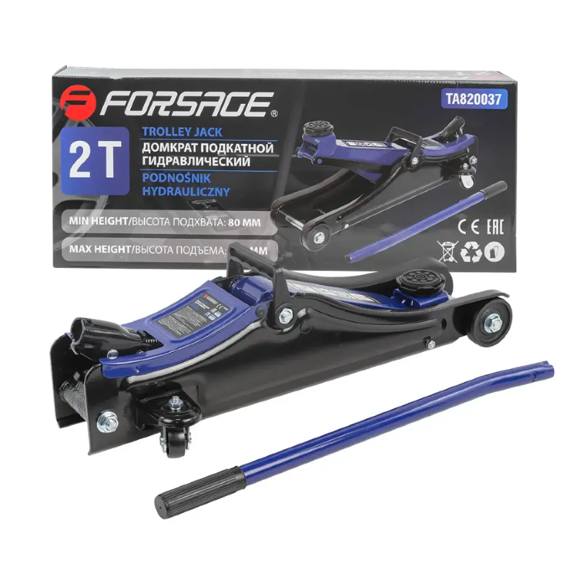 Изображение товара Forsage F-TA820037 подкатной домкрат гидравлический 2 т
