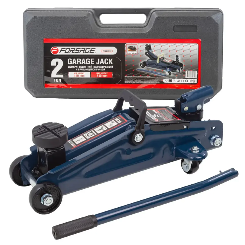 Изображение товара Домкрат подкатной гидравлический Forsage F-TH22005C до 2 т, 140-340 мм
