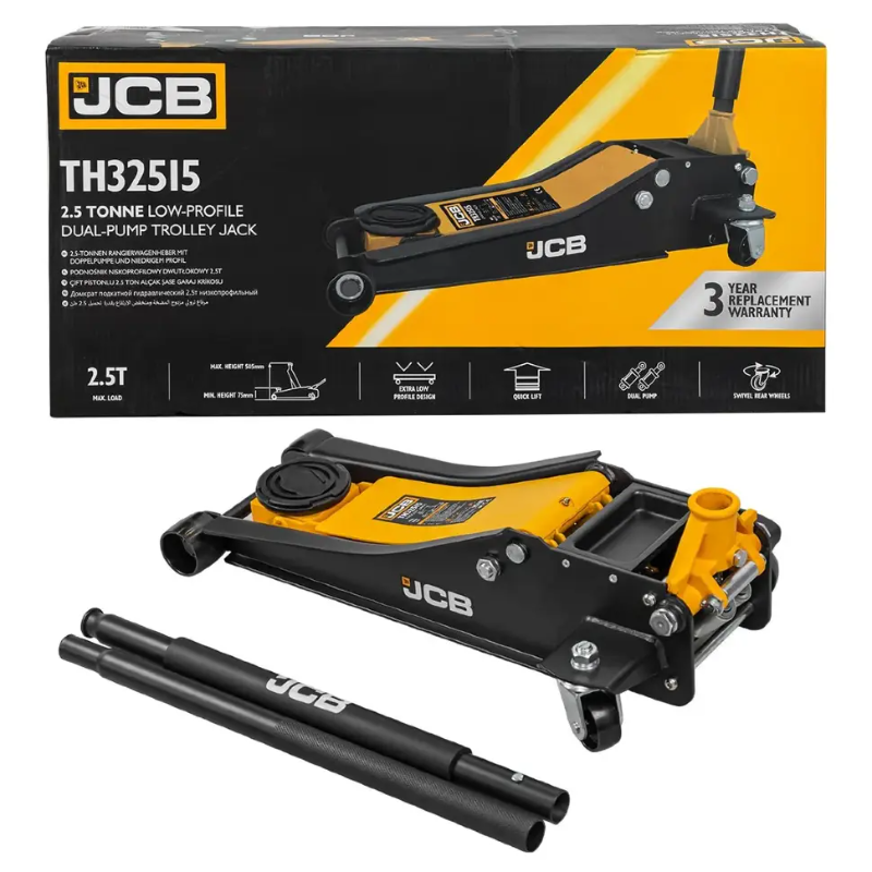 Изображение товара Домкрат подкатной гидравлический Jcb JCB-TH32515 до 2.5 т, 75-505 мм