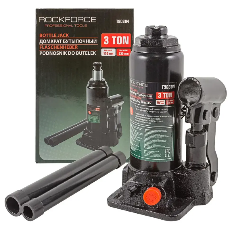 Изображение товара Rockforce RF-T90304 DS — домкрат бутылочный 3 т, 170–330 мм