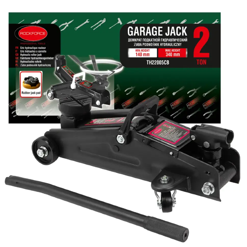 Изображение товара Rock FORCE RF-TH22005CB подкатной домкрат 2 т, 140–340 мм