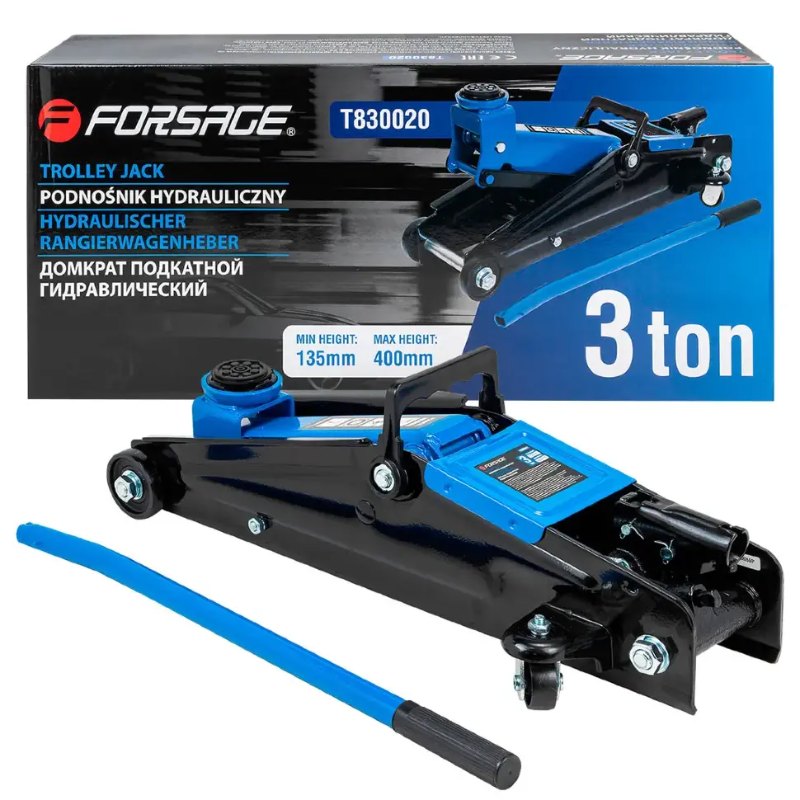 Изображение товара Forsage F-T830020 — подкатной гидравлический домкрат 3 т
