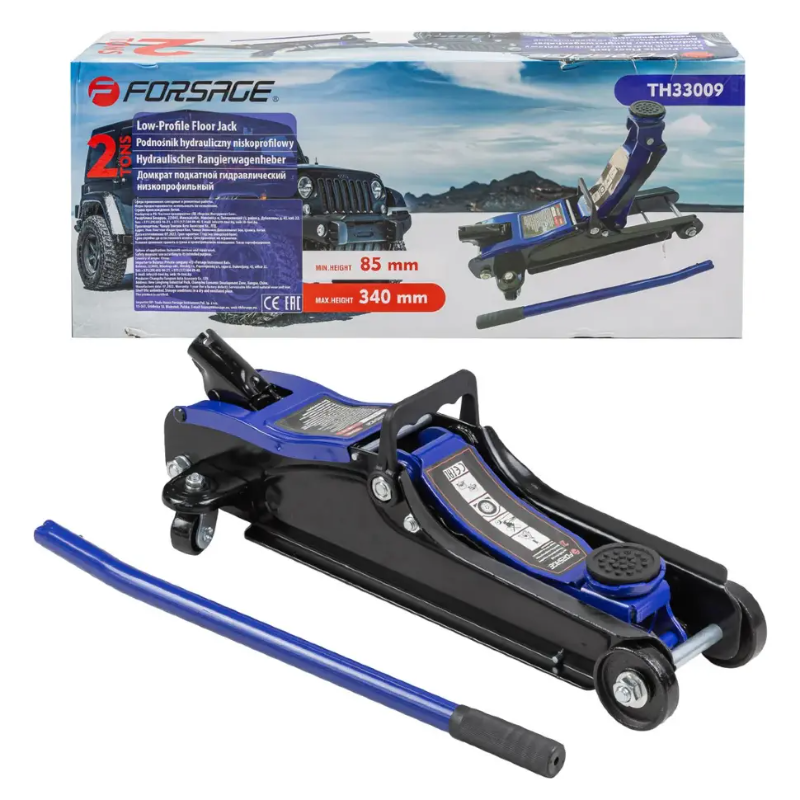 Изображение товара Forsage F-TH33009 подкатной 2т гидравлический, низкий 85-340 мм