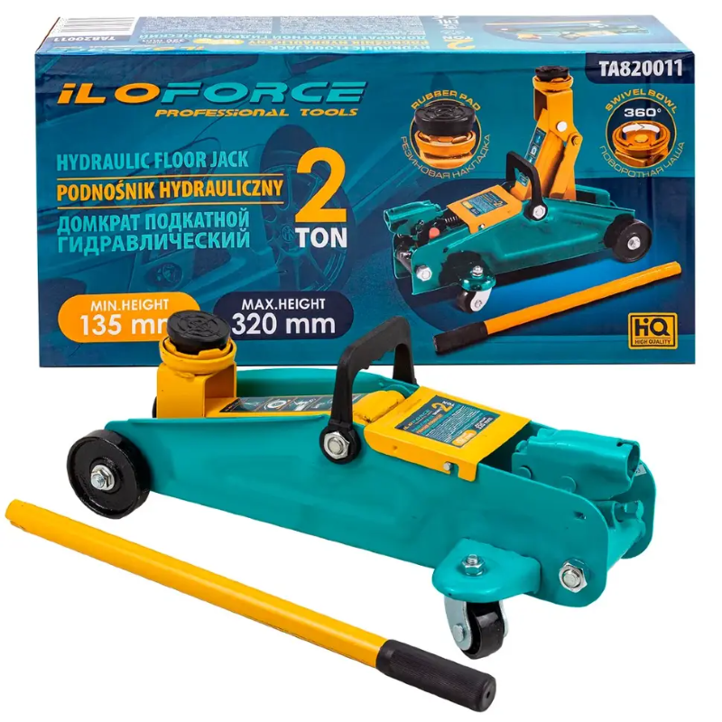 Изображение товара Домкрат подкатной гидравлический Iloforce IF-TA820011 до 2 т, 135-320 мм