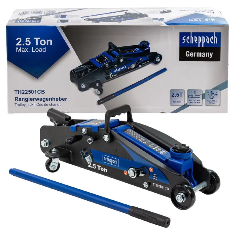Изображение товара Гидравлический подкатной домкрат Scheppach Sch-TH22501CB до 2.5 т