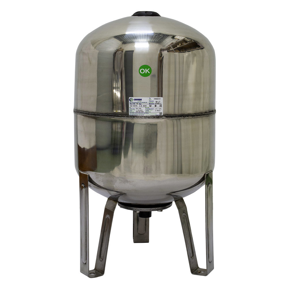 Изображение товара Гидроаккумулятор вертикальный 50 л Cruwa CRW SS 50 V 1" серый