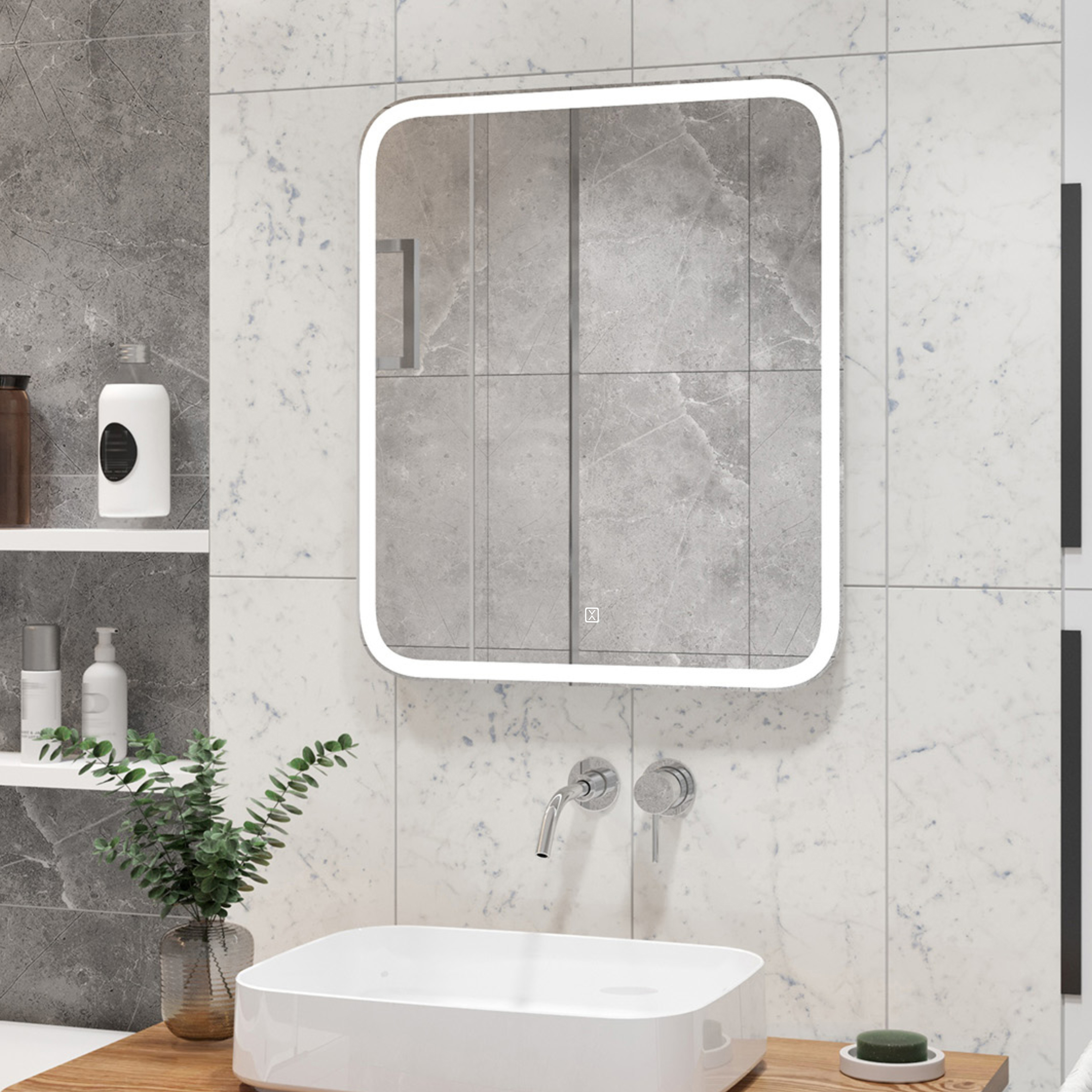 Изображение товара Зеркало в ванную Reflexion Magic RF5937CD с подсветкой 60x70 см