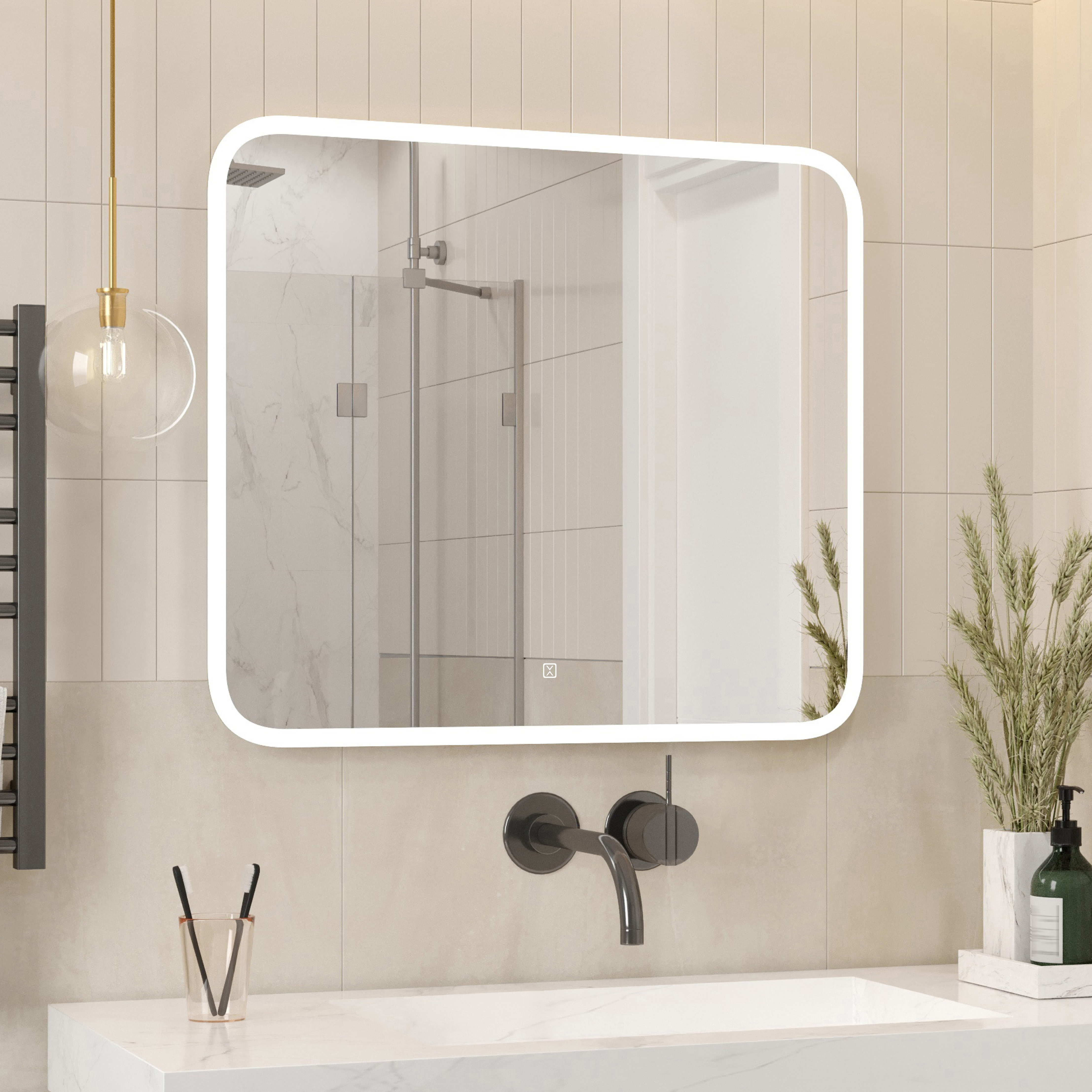 Изображение товара Зеркало для ванной Reflection Blink RF6042BK с подсветкой 80x60см