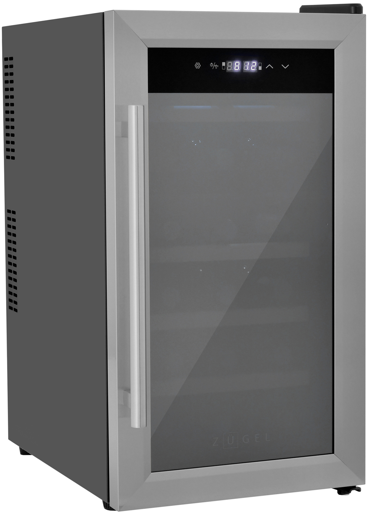 Изображение товара Винный шкаф Zugel ZTWF182DX нержавеющая сталь DualZone с термоэлектрическим охлаждением