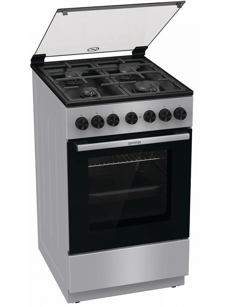 Изображение товара Плита Gorenje GK5B44SF нержавеющая сталь духовка BigSpace AquaClean 85x50 см