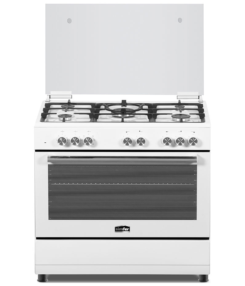 Изображение товара Плита Simfer F96MW52001 комбинированная газ и электро духовка 90x60 см белая
