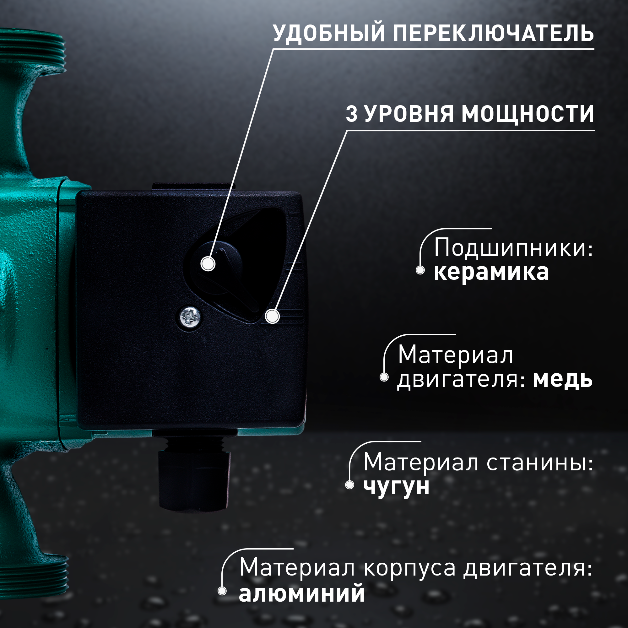 Циркуляционный насос Oasis 32/6 180 мм с гайками 1 1/4" - 4