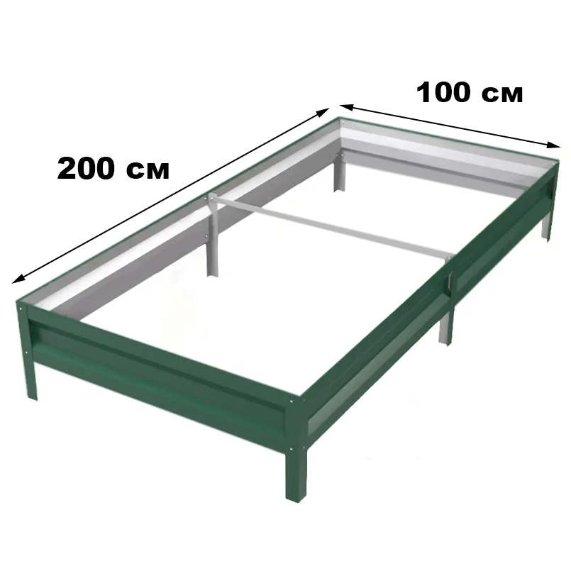 Изображение товара Грядка садовая 200x100x20 см цвет зеленый Изображение товара Грядка садовая 200x100x20 см цвет зеленый