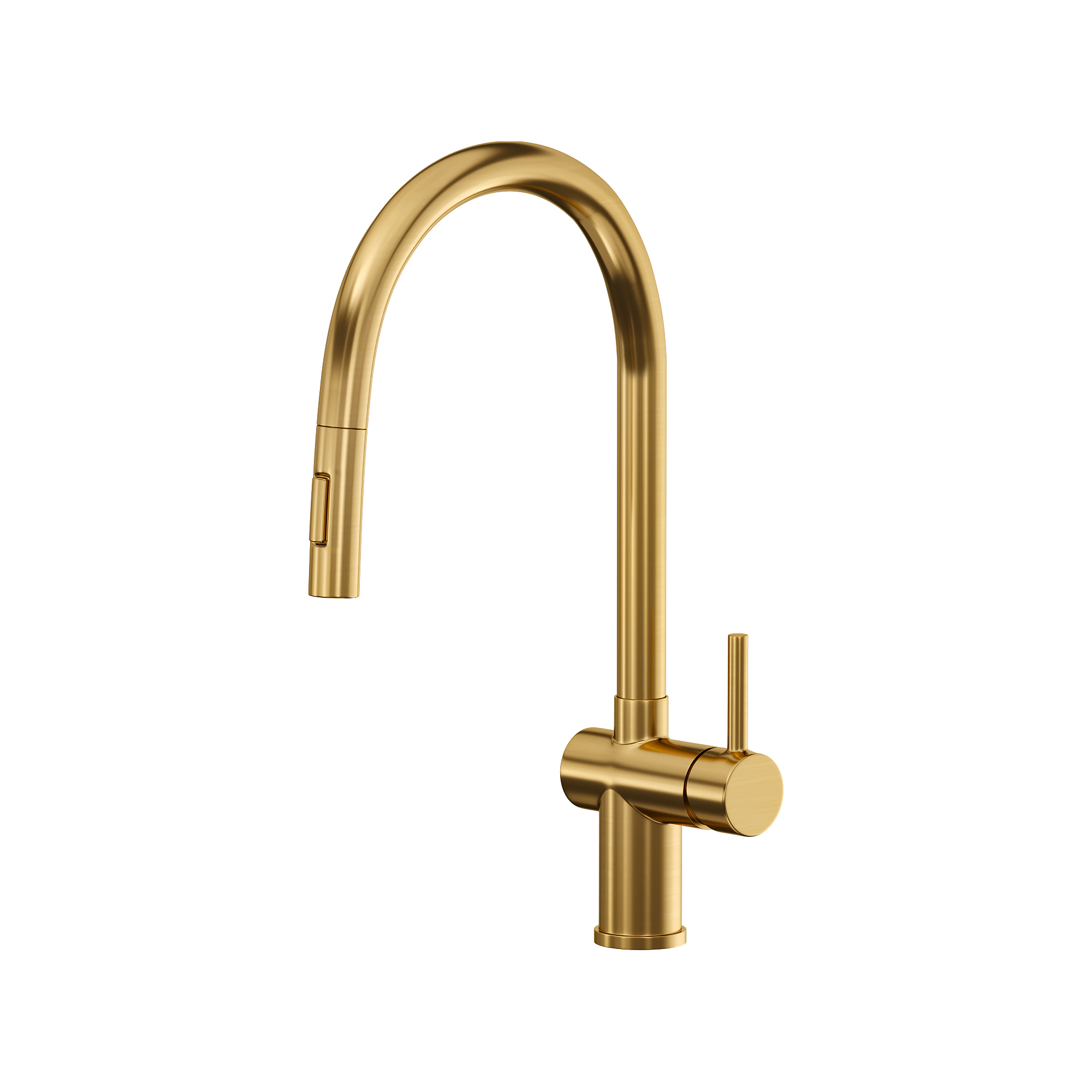 Изображение товара Смеситель Reflexion Lago RX9904GD для кухни с вытяжным изливом брашированное золото